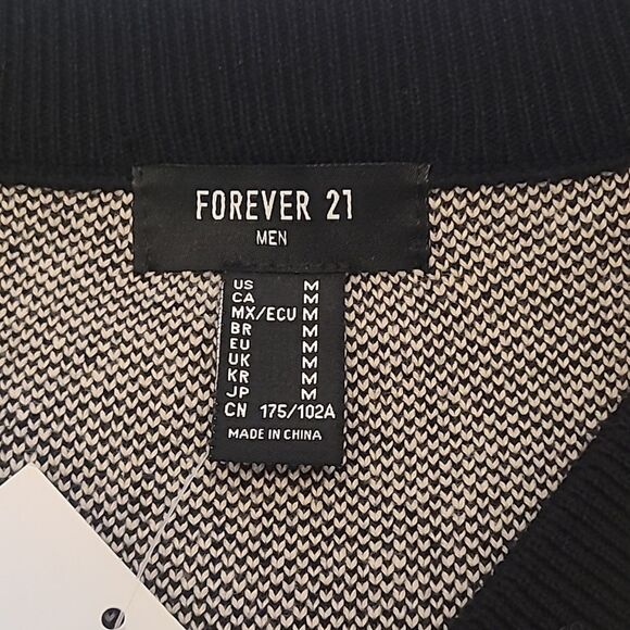 Forever 21 Taupe & Black Argyle Preppy Cotton Sweater Vest Size M - Picture 12 of 14